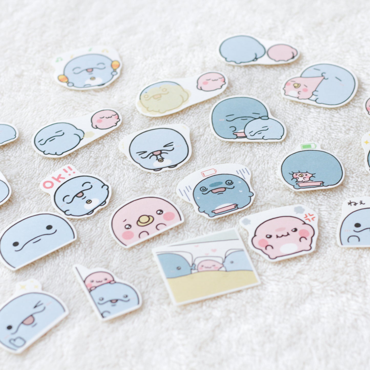 【親子イルカ】フレークシール（20枚入り）【6月下旬発送】