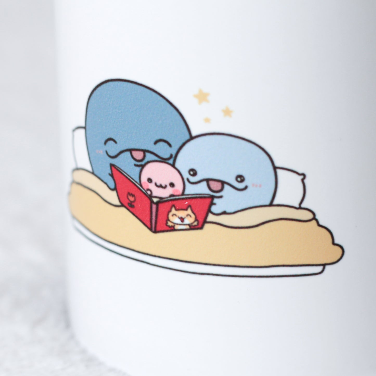 【親子イルカ】バイカラーマグカップ【6月下旬発送】