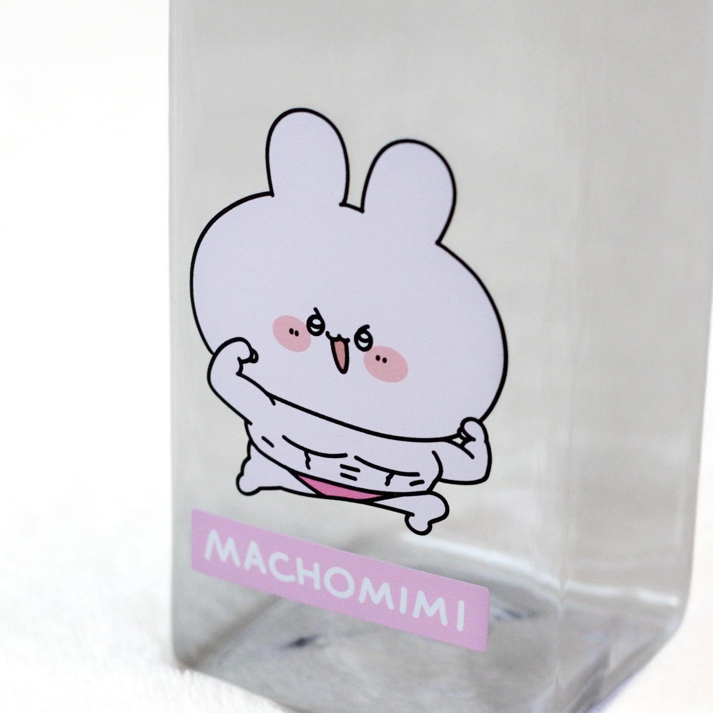 [ASAMIMICHAN] Bouteille carrée transparente Macho Mimi [Expédition fin août]