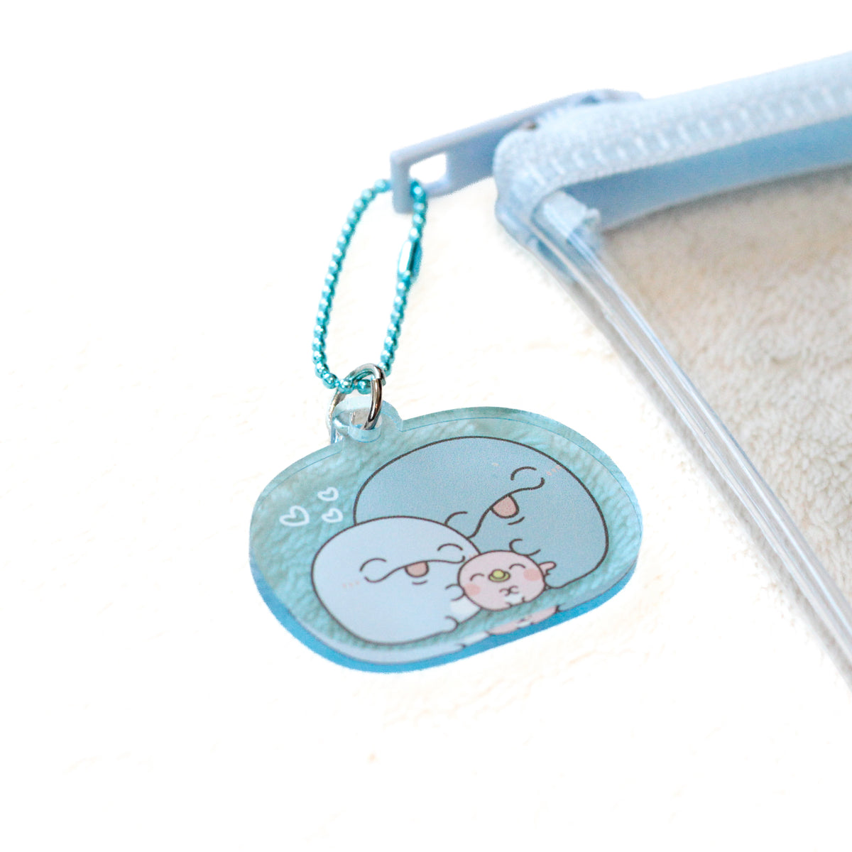 [OYAKOIRUKA] Clear Pouch (with charm) [Shipping in late September]