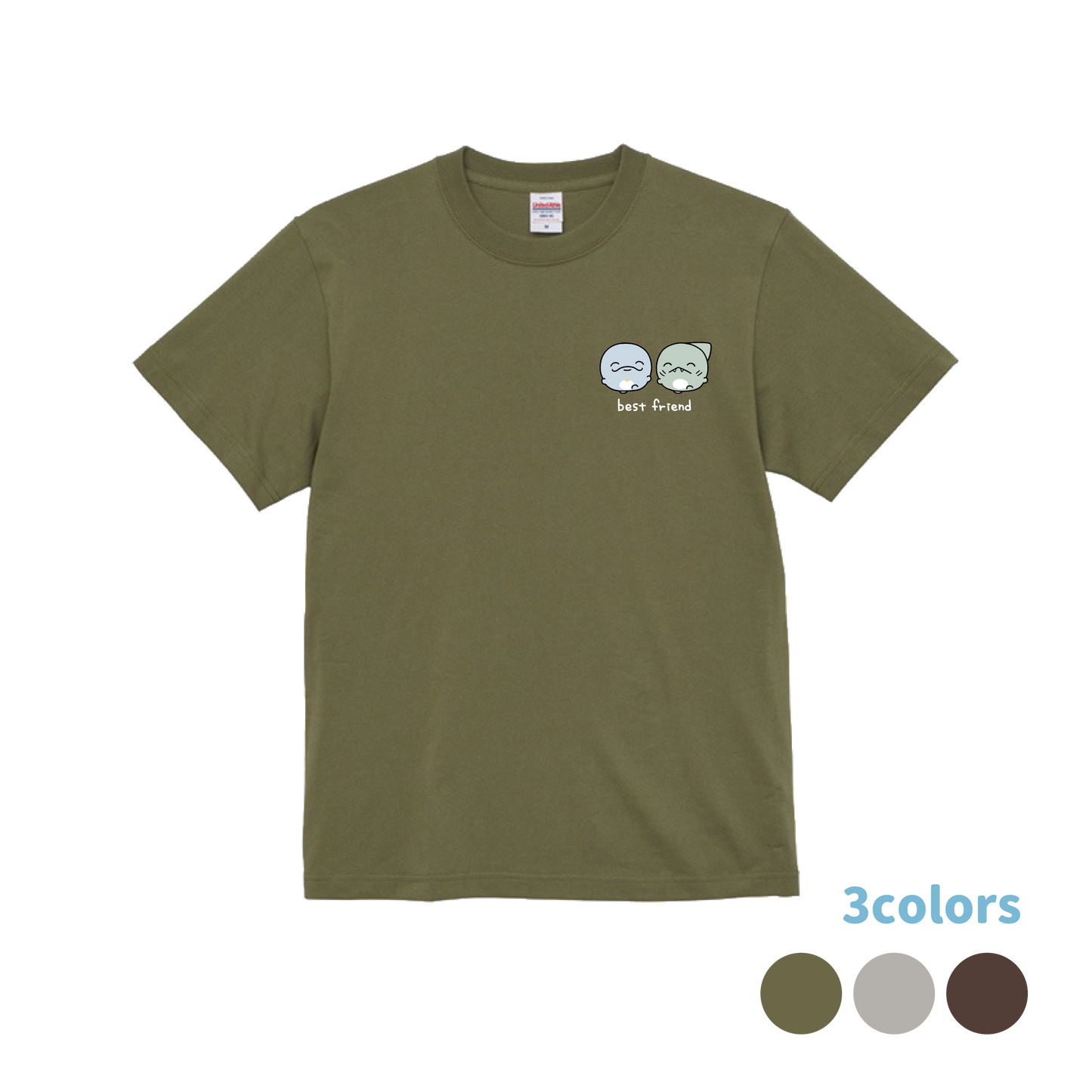 【親子イルカ】BEST FRIEND刺繍Tシャツ【8月下旬発送】