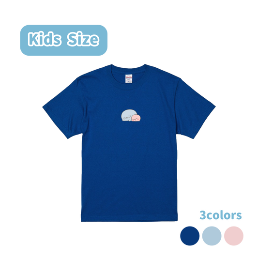 【親子イルカ】フロント刺繍Tシャツ（キッズサイズ）【9月下旬発送】