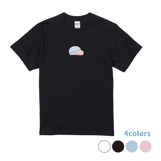【親子イルカ】フロント刺繍Tシャツ【9月下旬発送】