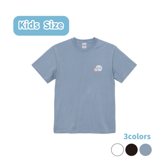 【親子イルカ】ワンポイントプリントTシャツ（キッズサイズ）【9月下旬発送】