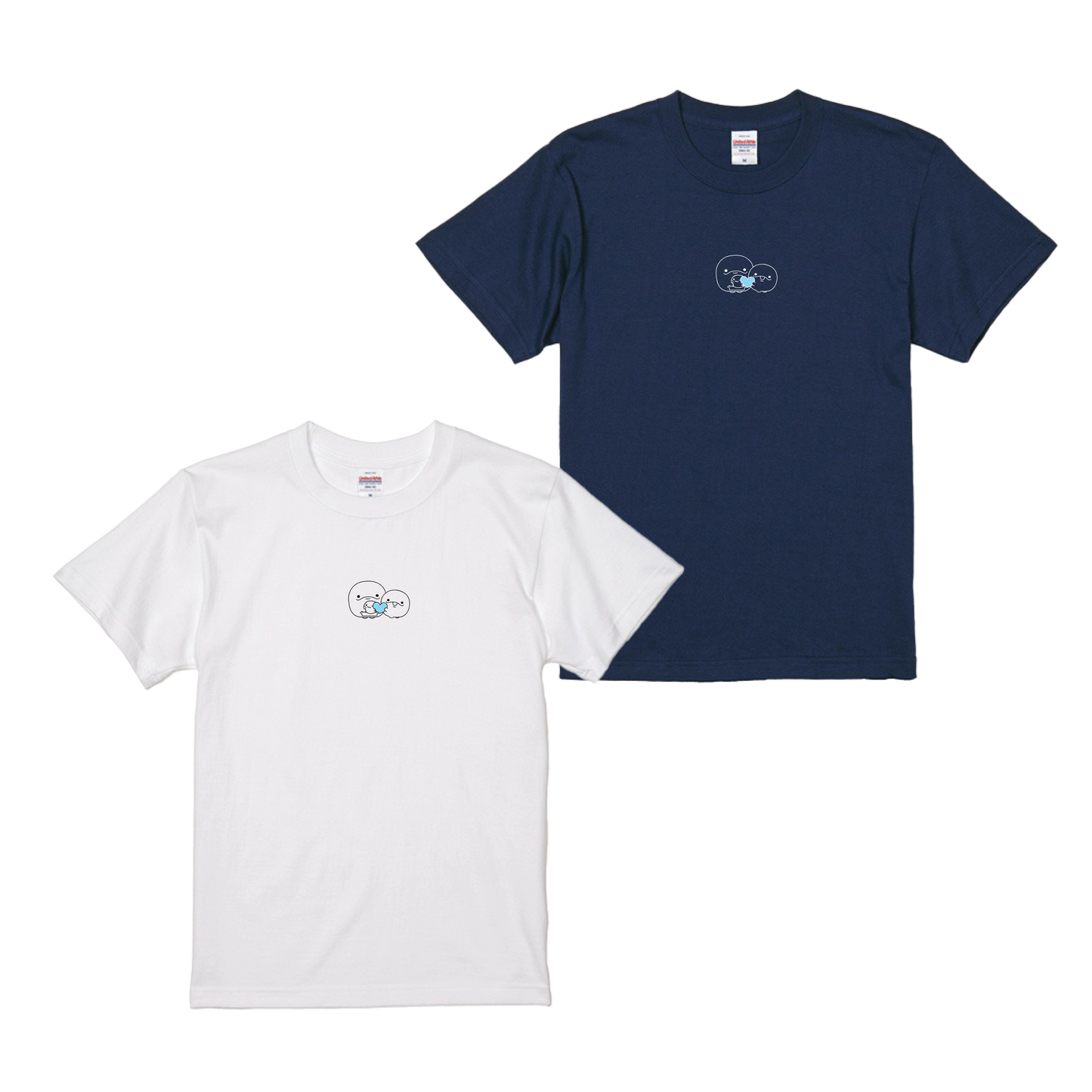 【親子イルカ】刺繍Tシャツ【6月下旬発送】