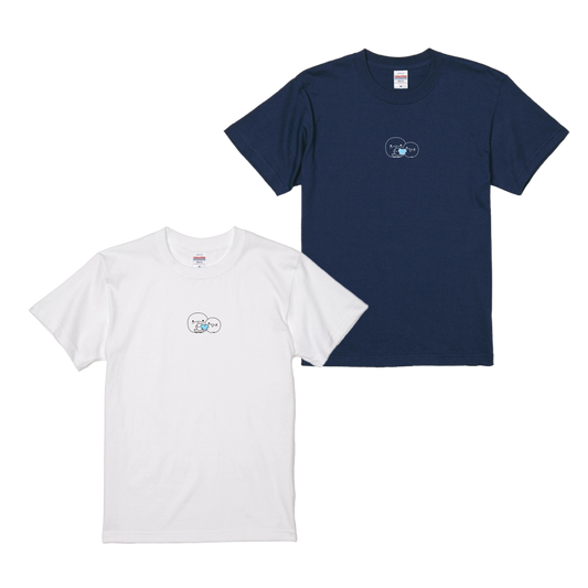 【親子イルカ】刺繍Tシャツ【6月下旬発送】