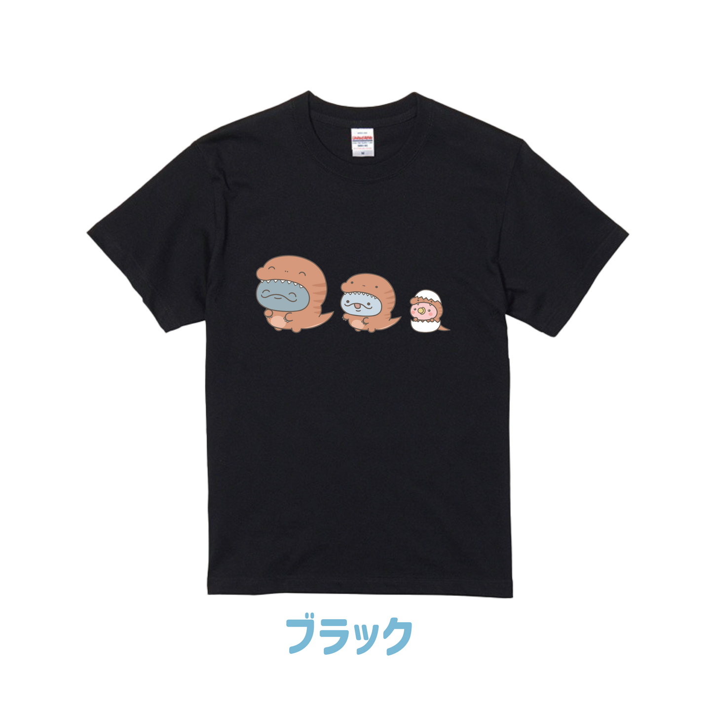 【親子イルカ】恐竜プリントTシャツ（ブロマイド付き）【10月中旬発送】