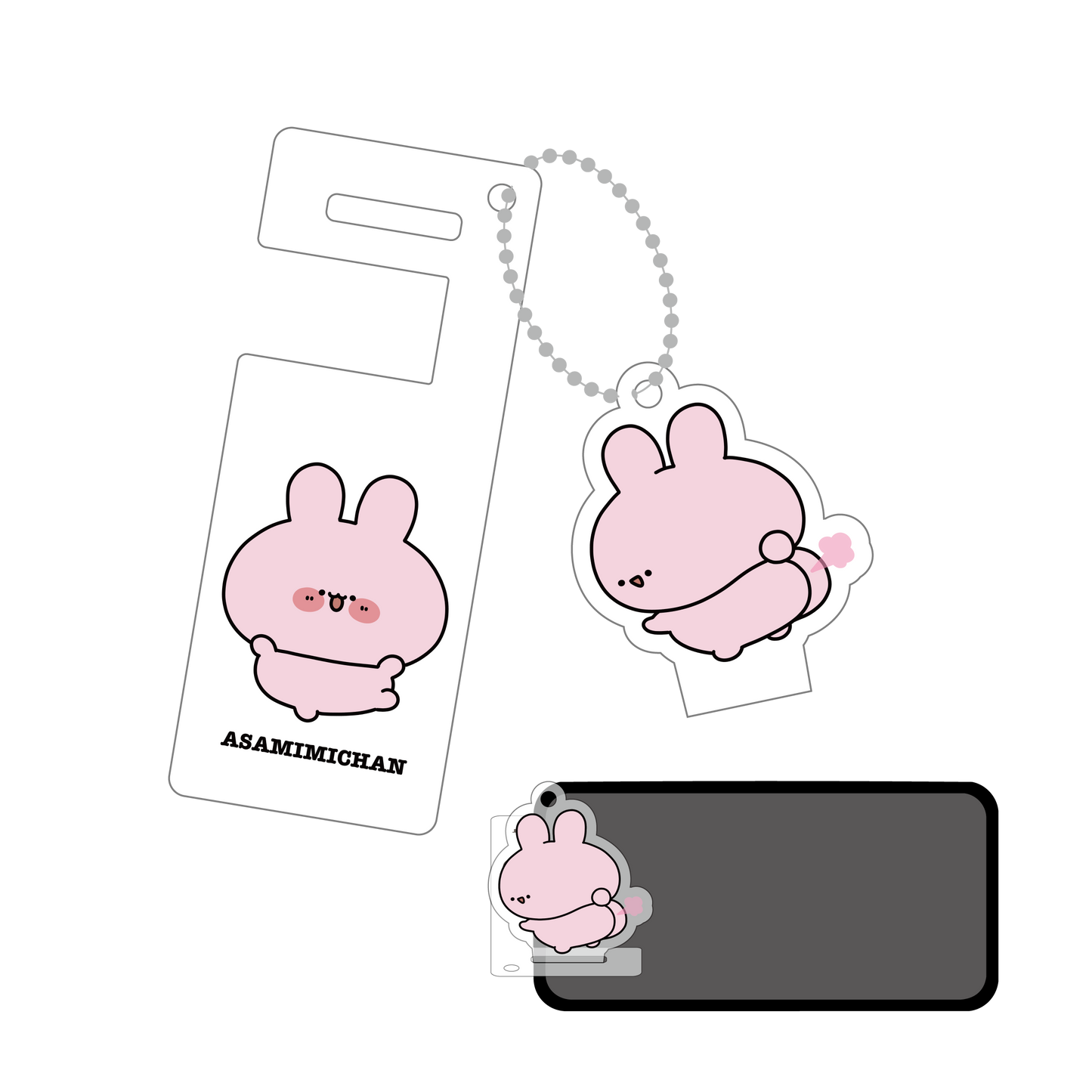 [ASAMIMICHAN] Smartphone Stand Acrylschlüsselanhänger [Versand Mitte November]