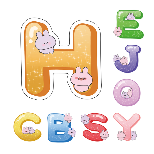 【あさみみちゃん】ASAMIMI ALPHABET♡ステッカー【10月中旬発送】