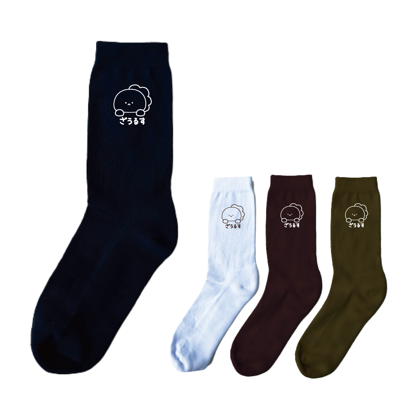 [KOMARIZAURUSU] Saurusu embroidered socks (Men's) [Shipping in mid-August]