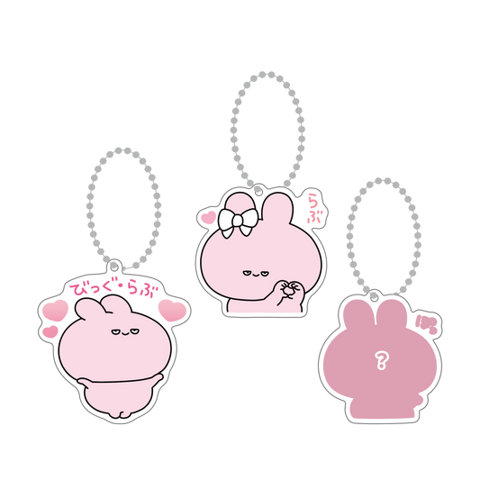 [ASAMIMICHAN] Secret included♪ Expressing Love With Half-open Eyes Random Acrylic Keychain Complete Set (all 3 types) [Shipping in mid-February]