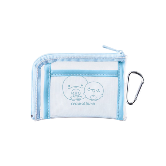 [OYAKOIRUKA] Pochette transparente avec poche en filet et mousqueton [Expédition fin juillet]