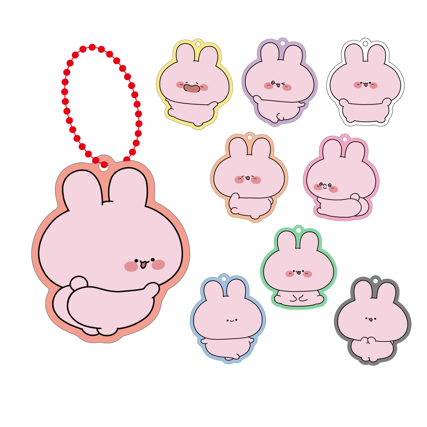 [ASAMIMICHAN]ASAMIMI FAVORITE COLORS♡壓克力鑰匙圈[FUAN-CHAN]