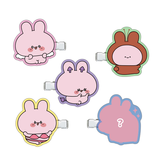 【あさみみちゃん】シークレットあり♪ランダムクリアカラー前髪クリップコンプリートセット（全5種）【8月中旬発送】