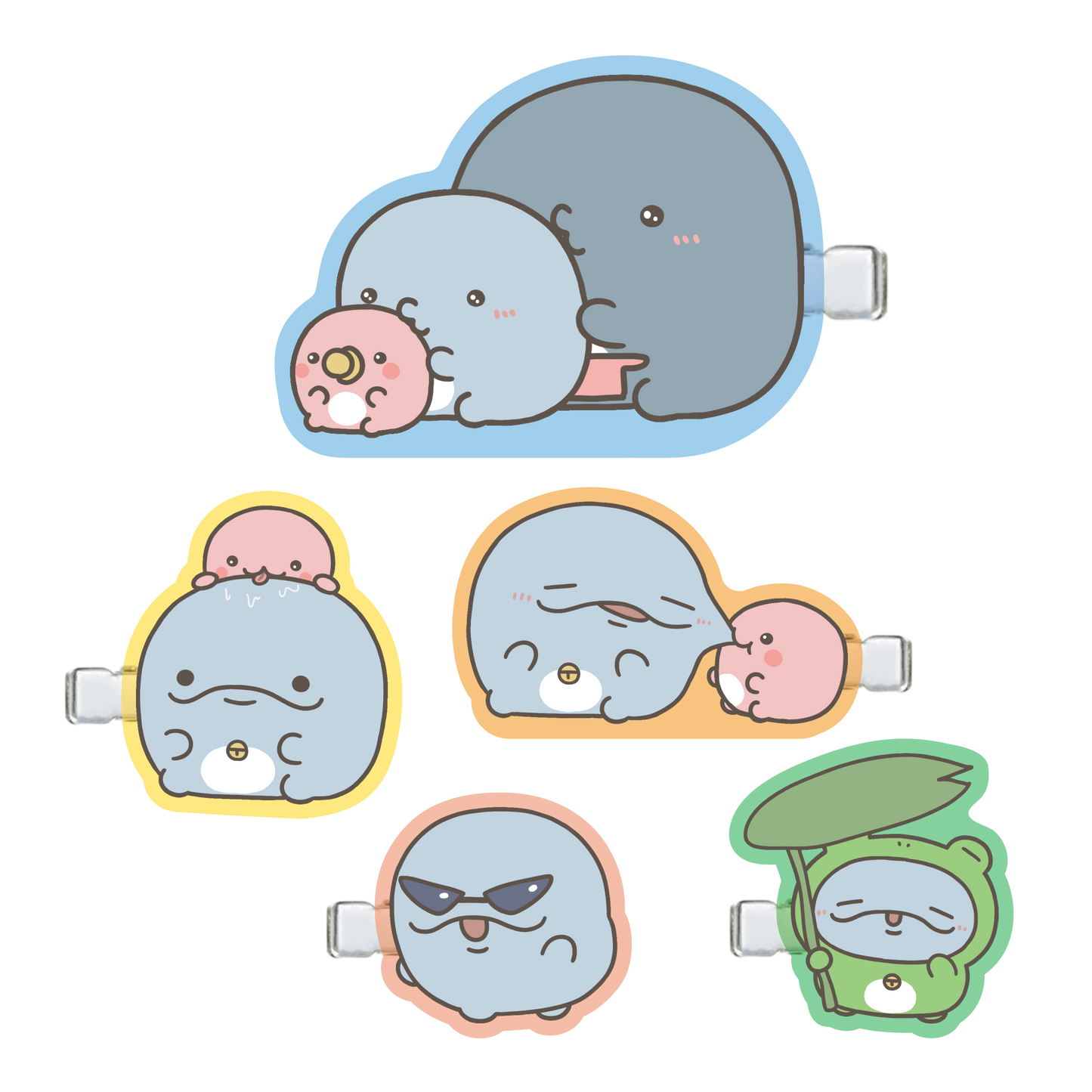 [OYAKOIRUKA] Choisissez ♪ Set complet de pinces à cheveux couleur transparente (5 types) [Expédition fin septembre]