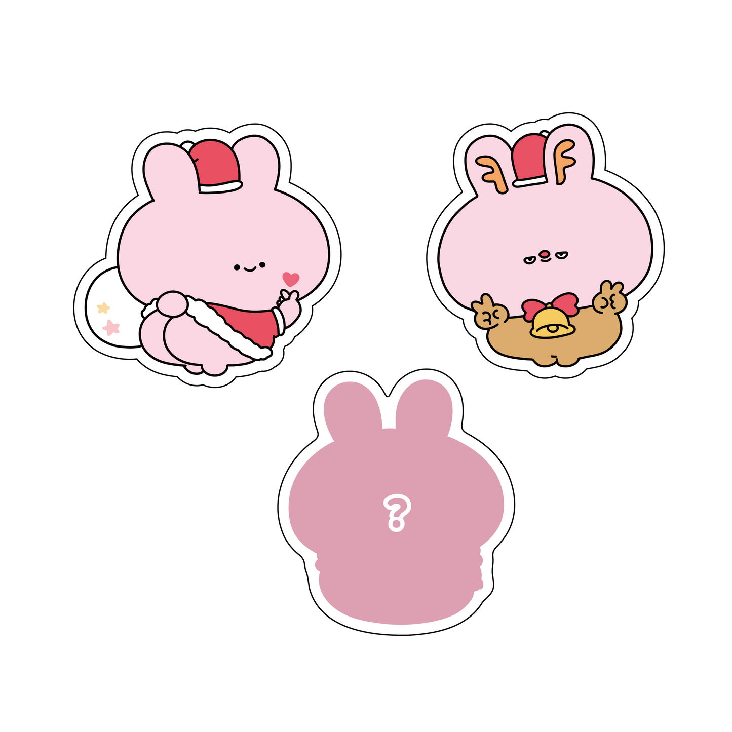 【あさみみちゃん】シークレットあり♪ランダムクリスマスステッカーコンプリートセット（全3種）【12月中旬発送】