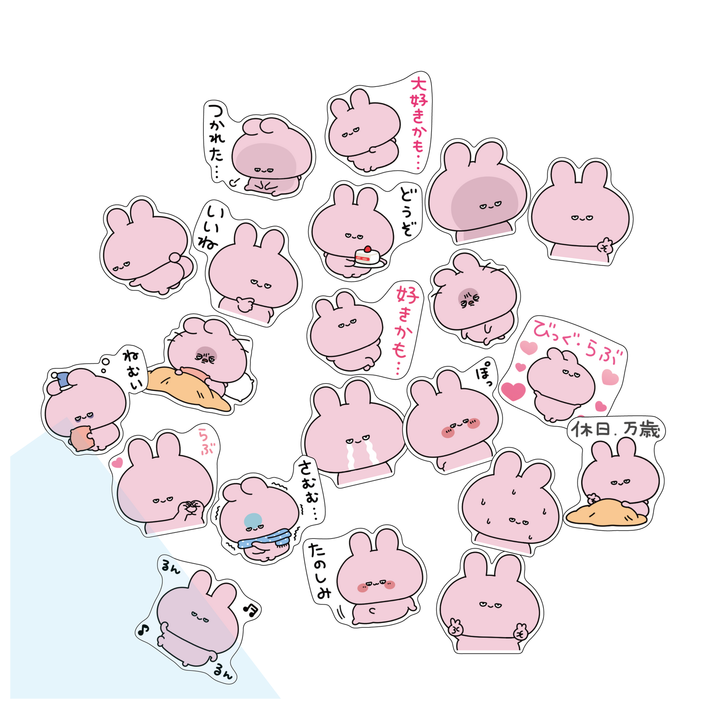 [ASAMIMICHAN] Sticker Flake (ASAMIMICHAN Timbro Occhi Socchiusi) [Spedizione a metà febbraio]