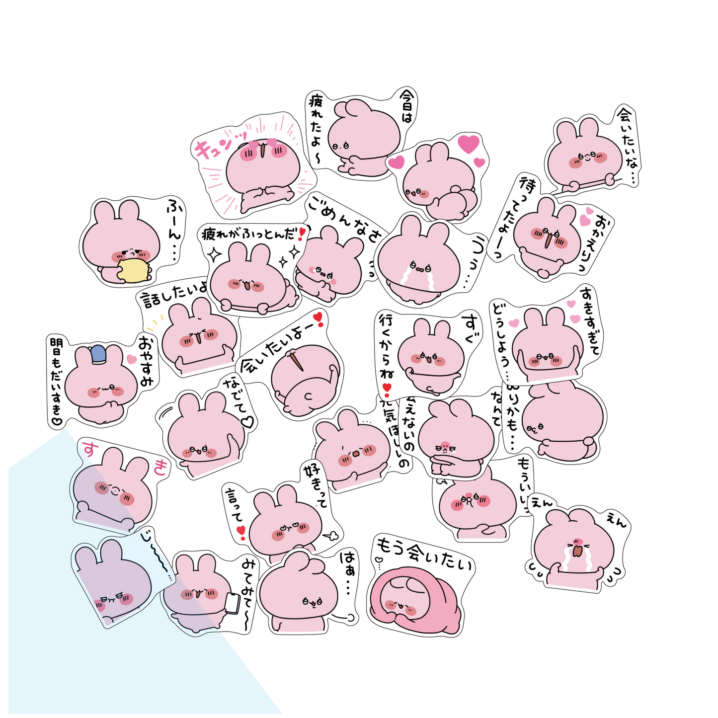 [ASAMIMICHAN] Flake Stickers (ASAMIMICHAN "Want to be loved" stamp) [Shipping in late-August]