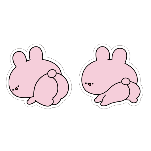 [ASAMIMI-CHAN 】Butt appeal❣ Set of 2 stickers [Shipping in mid-November]