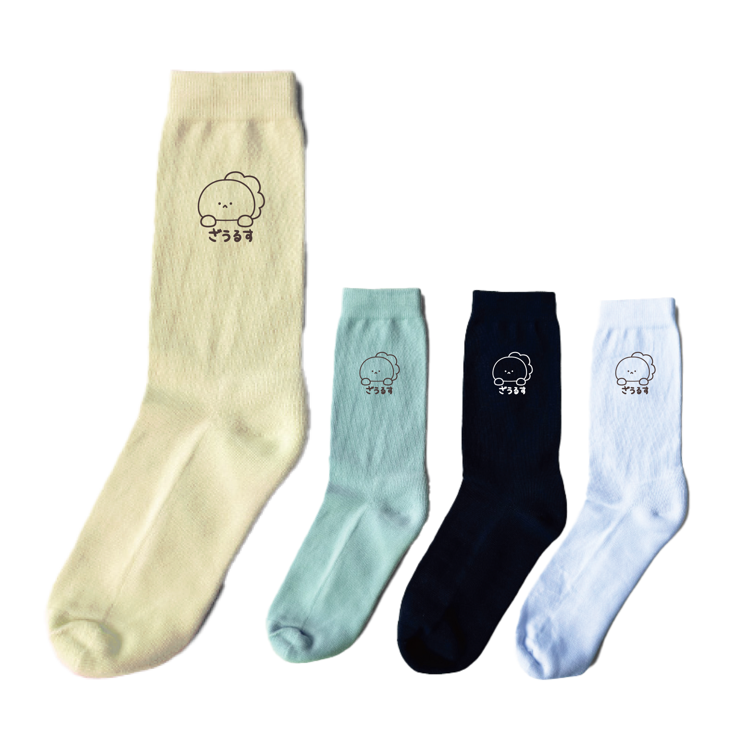 [KOMARIZAURUSU] Saurusu-Stickerei-Socken (Damen) [Versand Mitte August]
