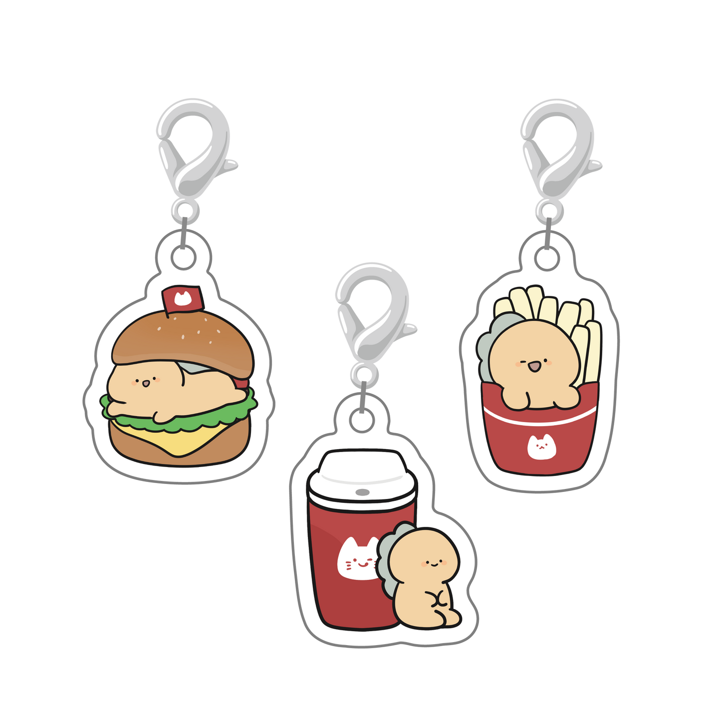 [KOMARIZAURUSU] Pickable♪ Mini Acrylic Charm (All 3 types) [Shipping in mid-October]