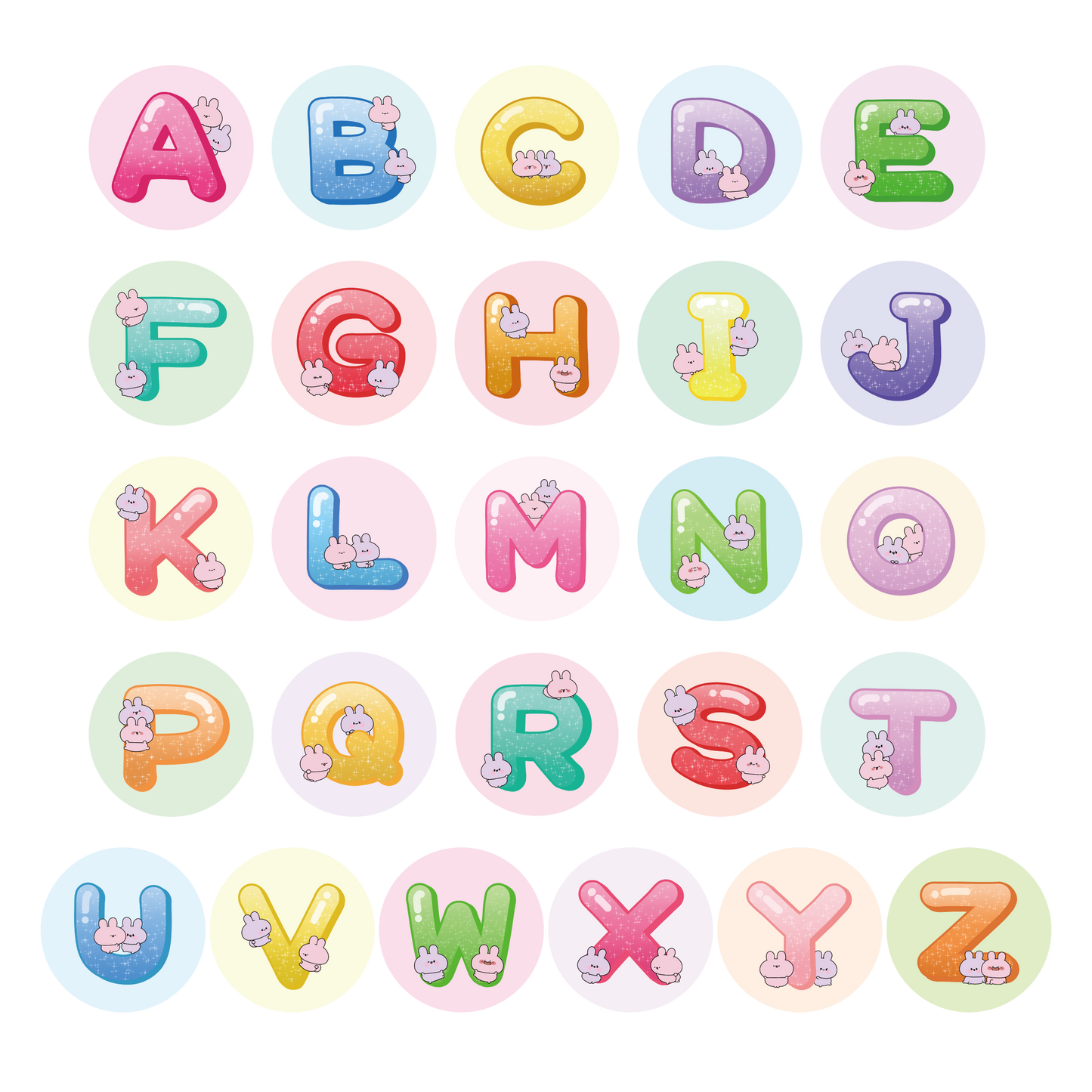 [ASAMIMICHAN] ASAMIMI ALPHABET♡Anstecker [Versand Mitte Oktober]