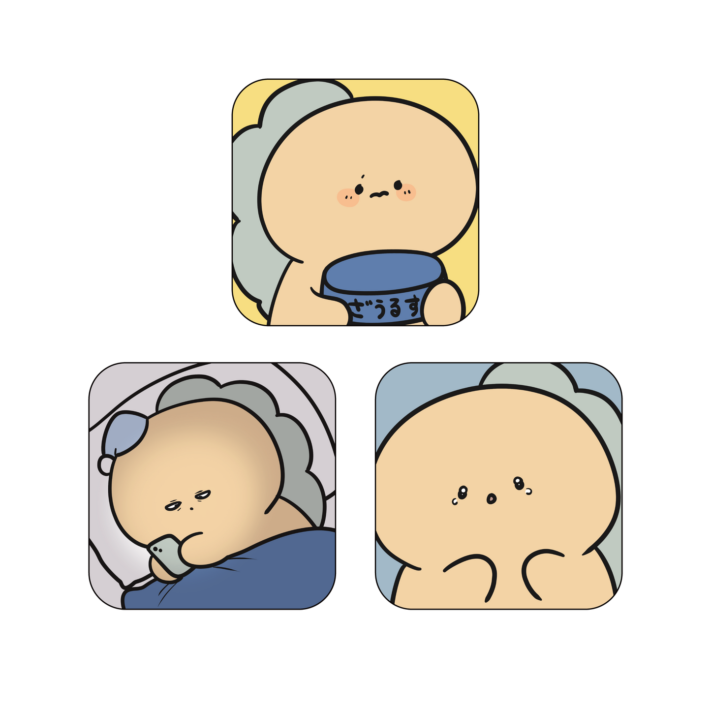 【困りザウルス】表情いろいろ♪ランダム缶バッジコンプリートセット（全3種）【11月中旬発送】