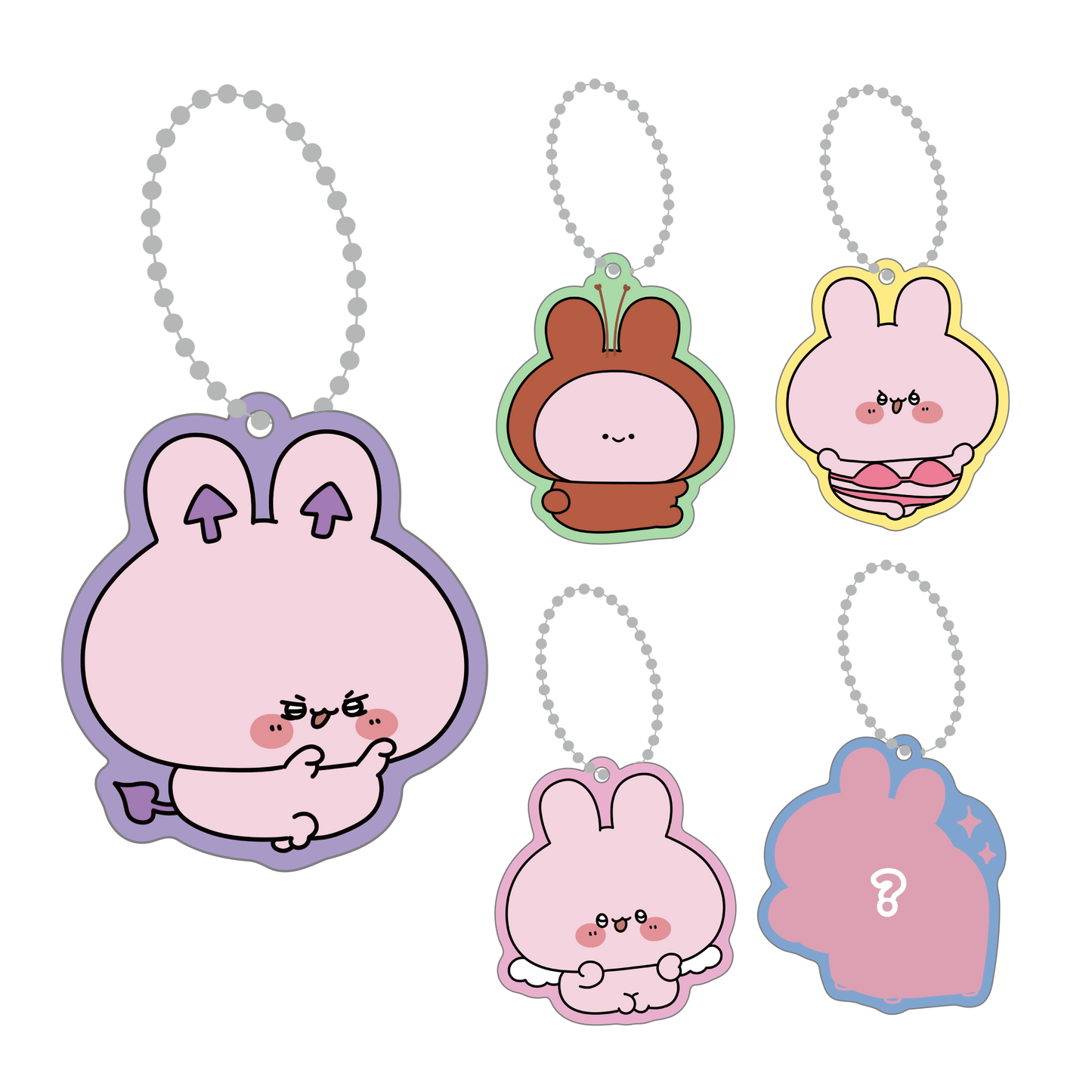 【あさみみちゃん】シークレットあり♪ランダムクリアカラーアクキー（全5種）【8月中旬発送】