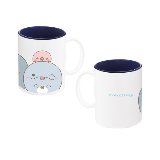【親子イルカ】カラーマグカップ【10月下旬発送】
