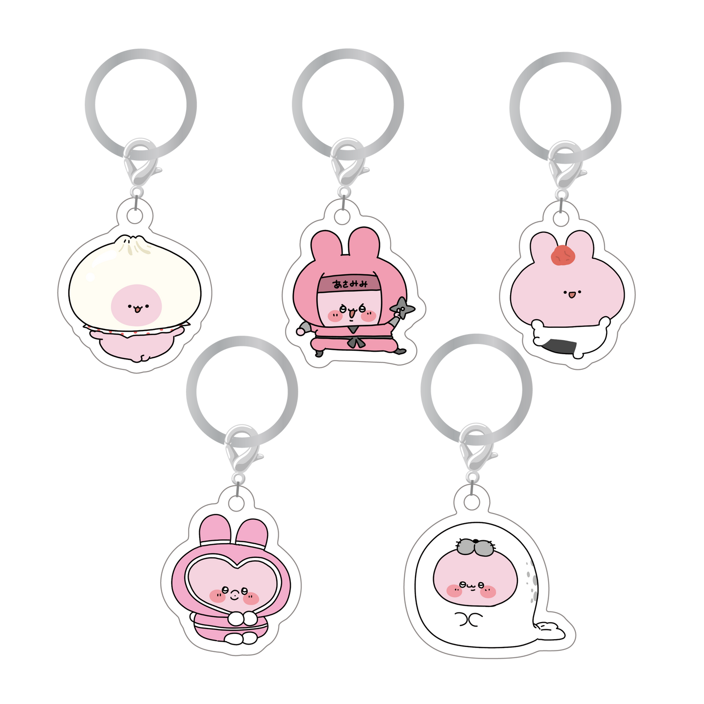 [ASAMIMICHAN] Random Marker Acrylic Charm Complete Set (All 5 types) [Shipping in late-June]