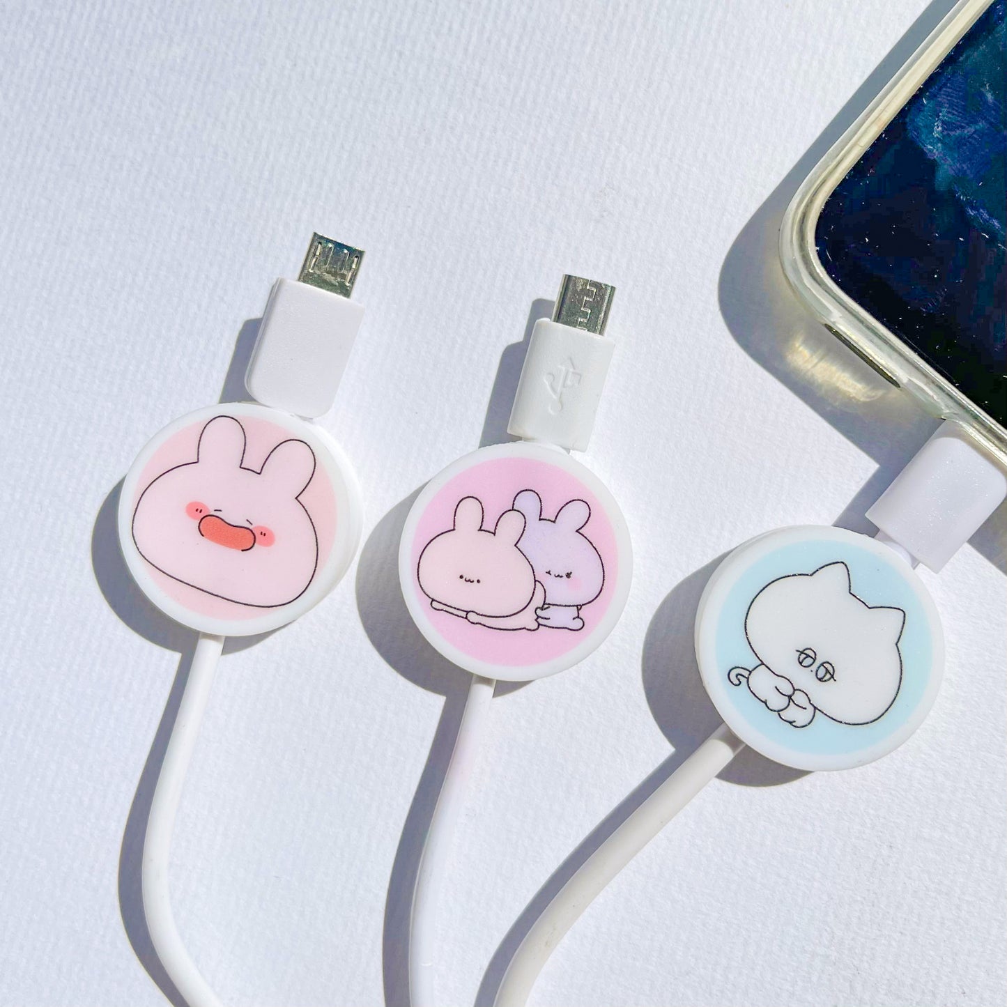 [ASAMIMI-CHAN] Protect you❣️ Set of 3 silicone cable protection covers (3 types in total) [Shipping in mid-November]