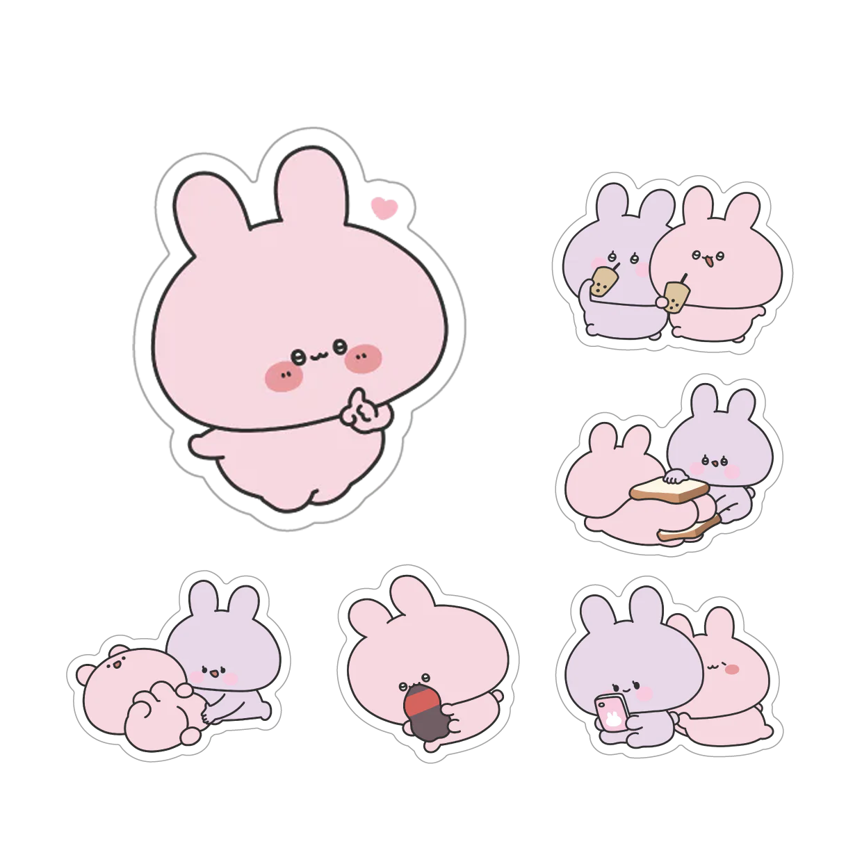 [ASAMIMICHAN] Die-cut Random-Sticker (6 Designs insgesamt) (Restock) [Versand Ende August]