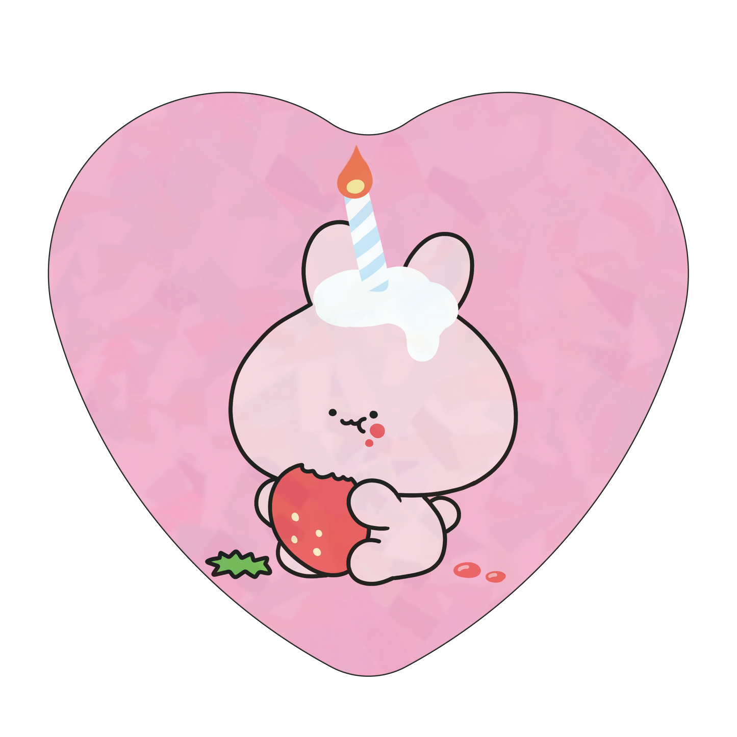 [Asamimi-chan] Random glitter heart can badge (6 types in total)