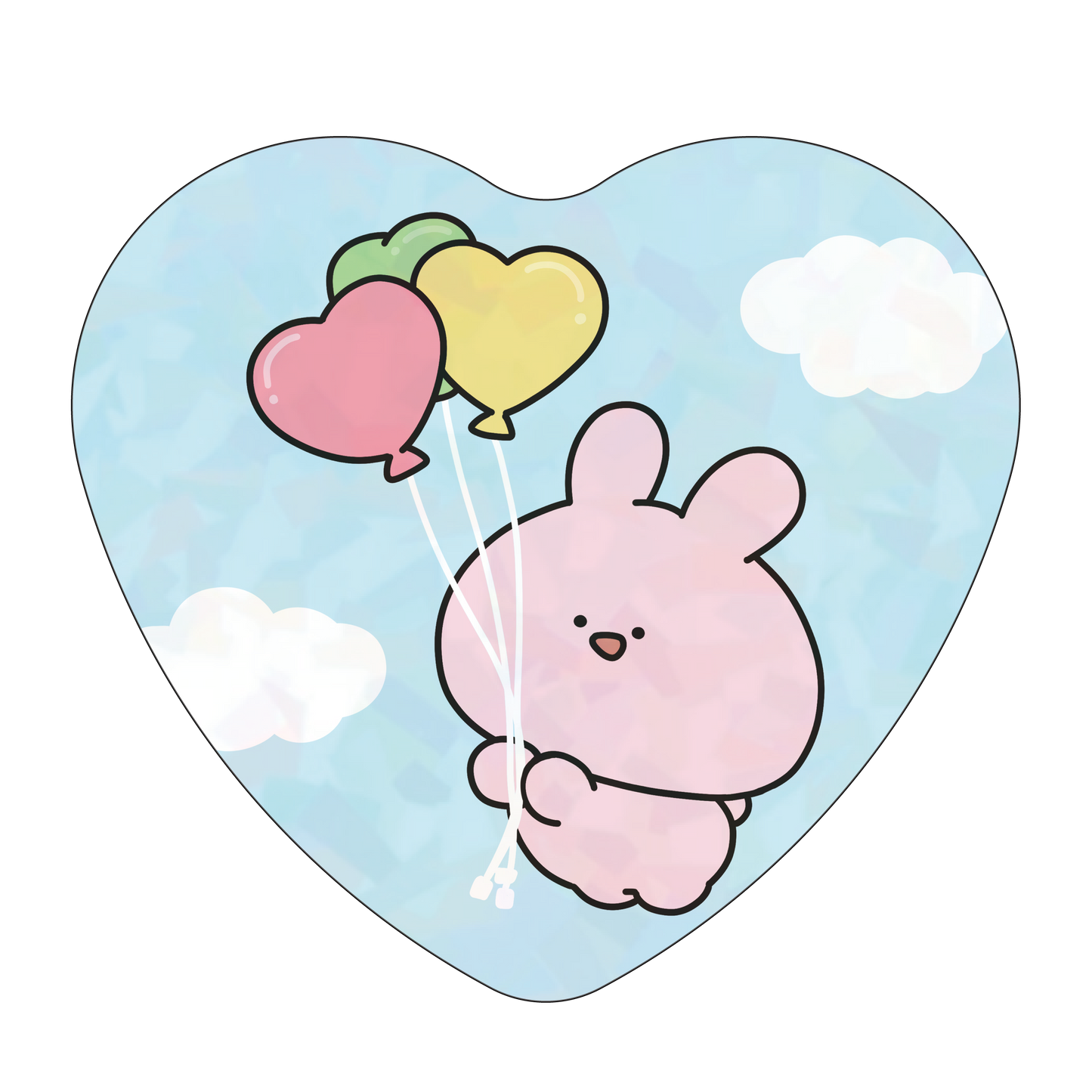 [Asamimi-chan] Badge cœur pailleté aléatoire (6 types au total)