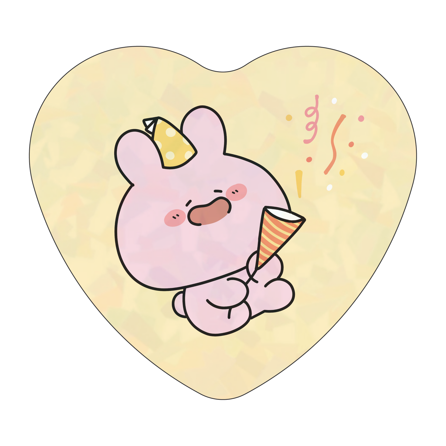 [Asamimi-chan] Distintivo a forma di cuore glitterato casuale (6 tipi in totale)