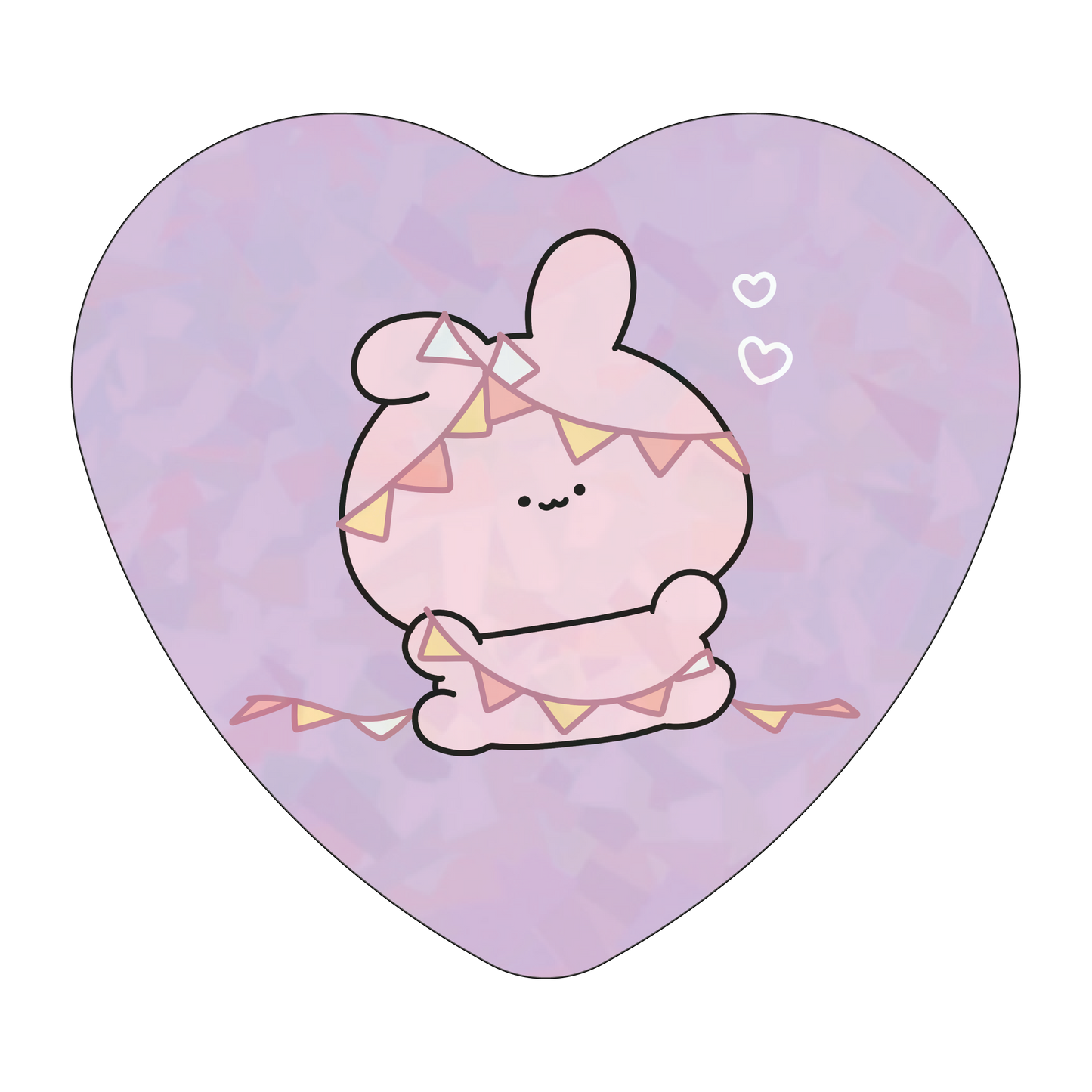 [Asamimi-chan] Distintivo a forma di cuore glitterato casuale (6 tipi in totale)