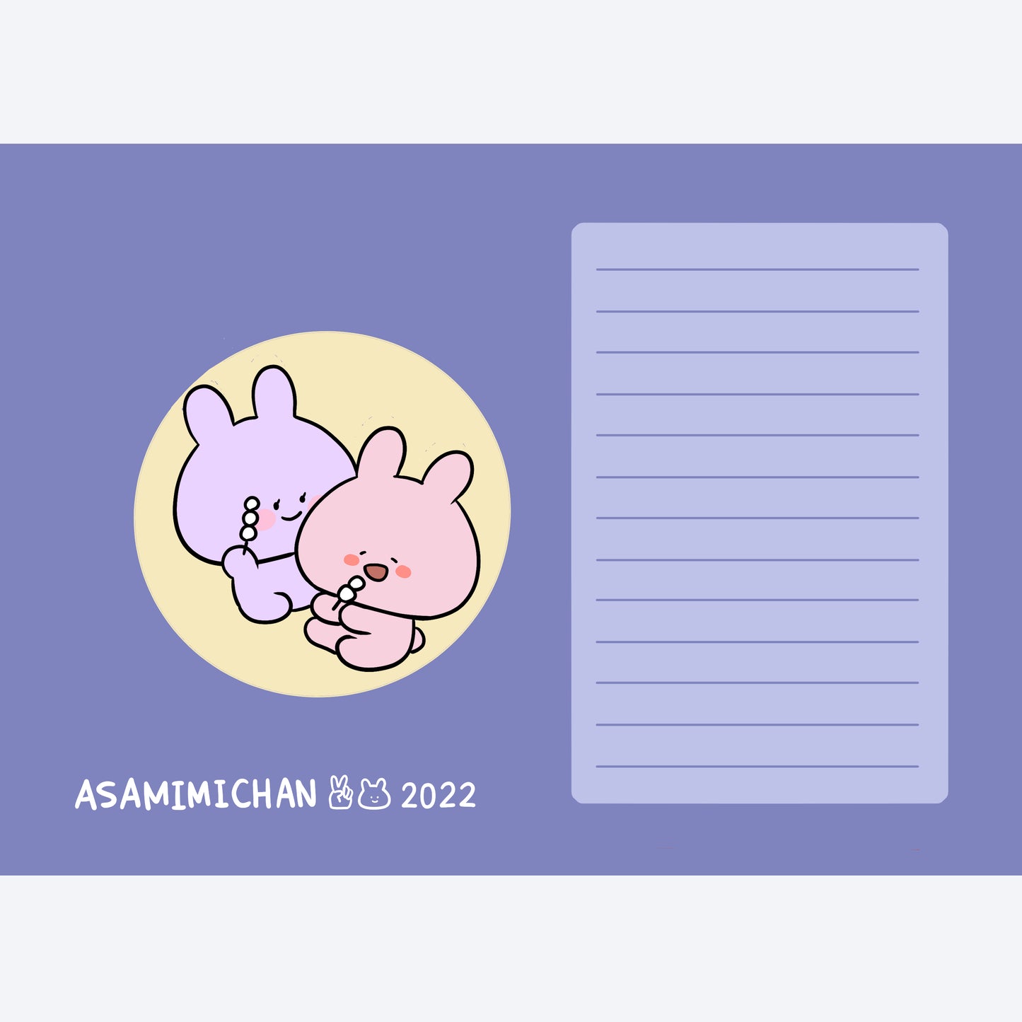 [Fait sur commande] Calendrier de bureau Asamimi-chan