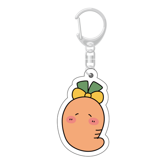 [Asamimi-chan] Porte-clés en acrylique (Ribbon Carrot-chan) [Expédié début mars]