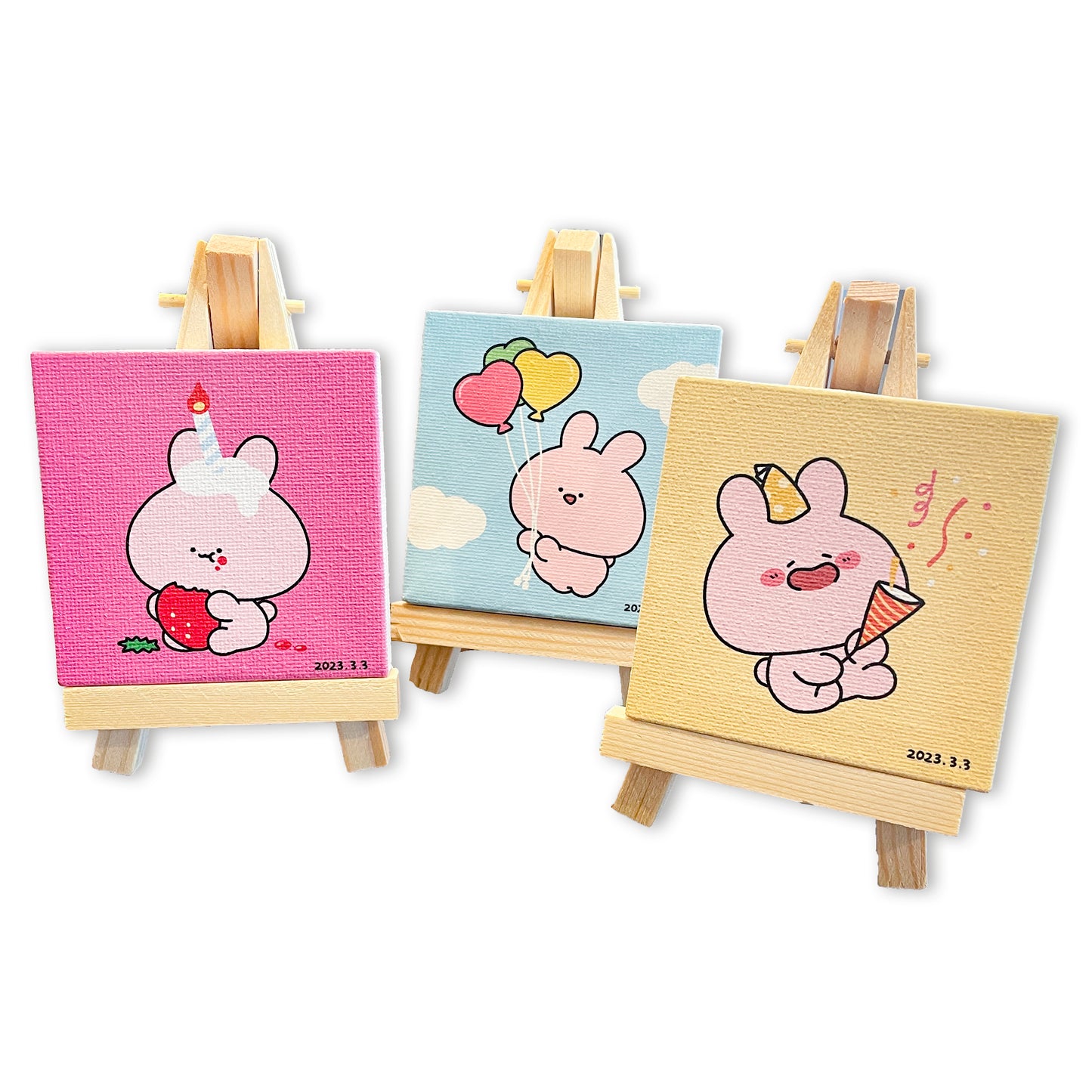 [Asamimi-chan] Mini canvas with random easel (6 types in total) [shipped in early April]