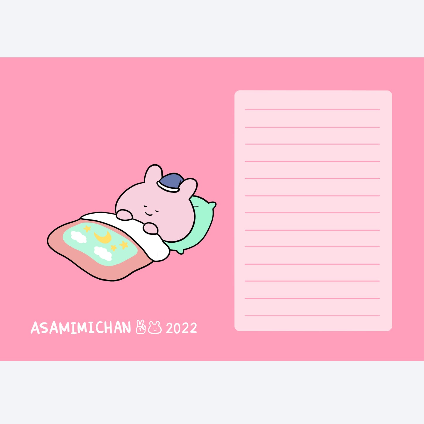 [Fait sur commande] Calendrier de bureau Asamimi-chan
