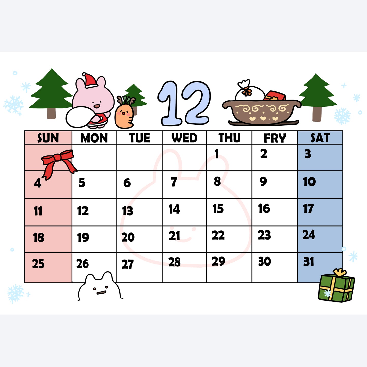 [Su ordinazione] Calendario da tavolo Asamimi-chan