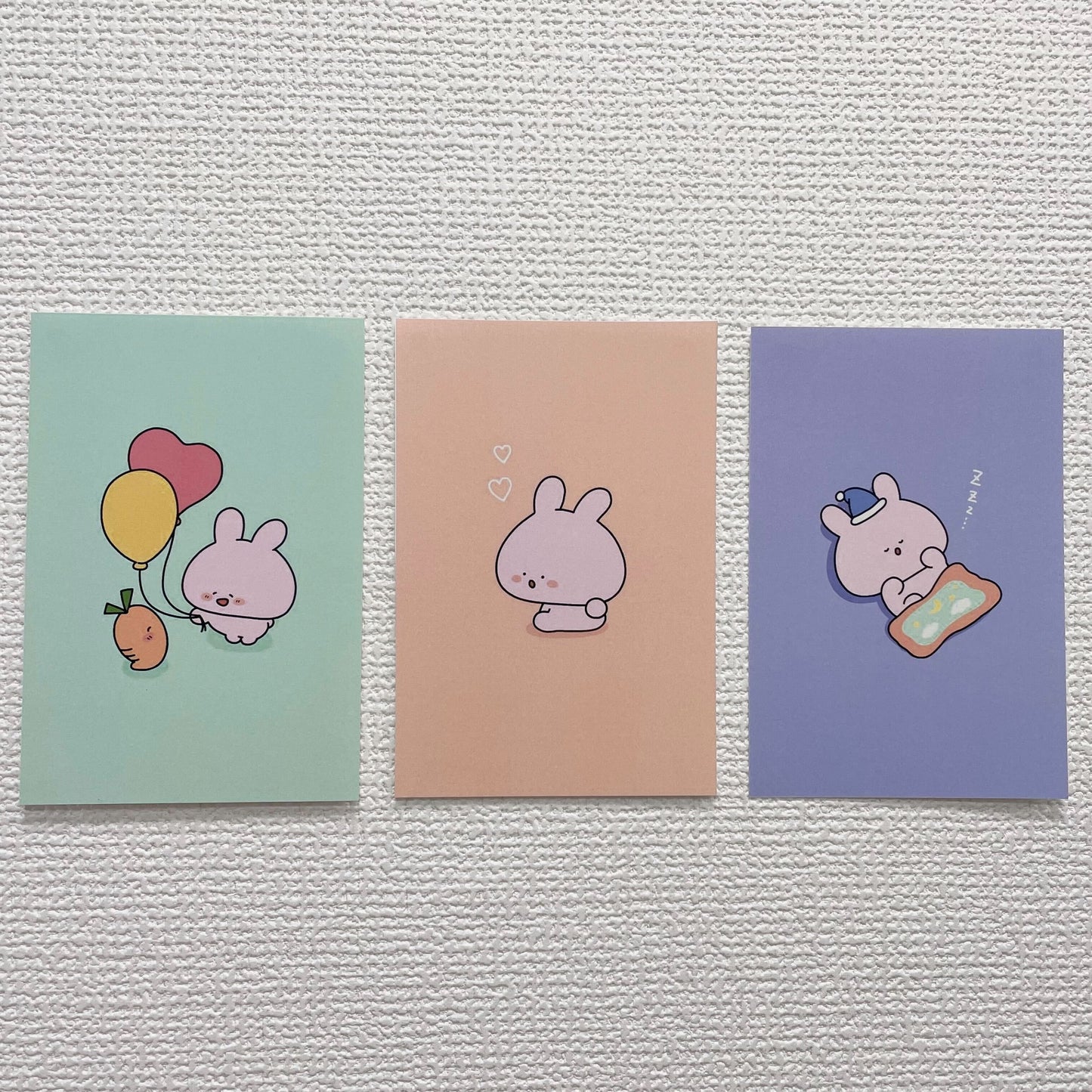 [Asamimi-chan] Jeu de cartes postales (3 pièces)