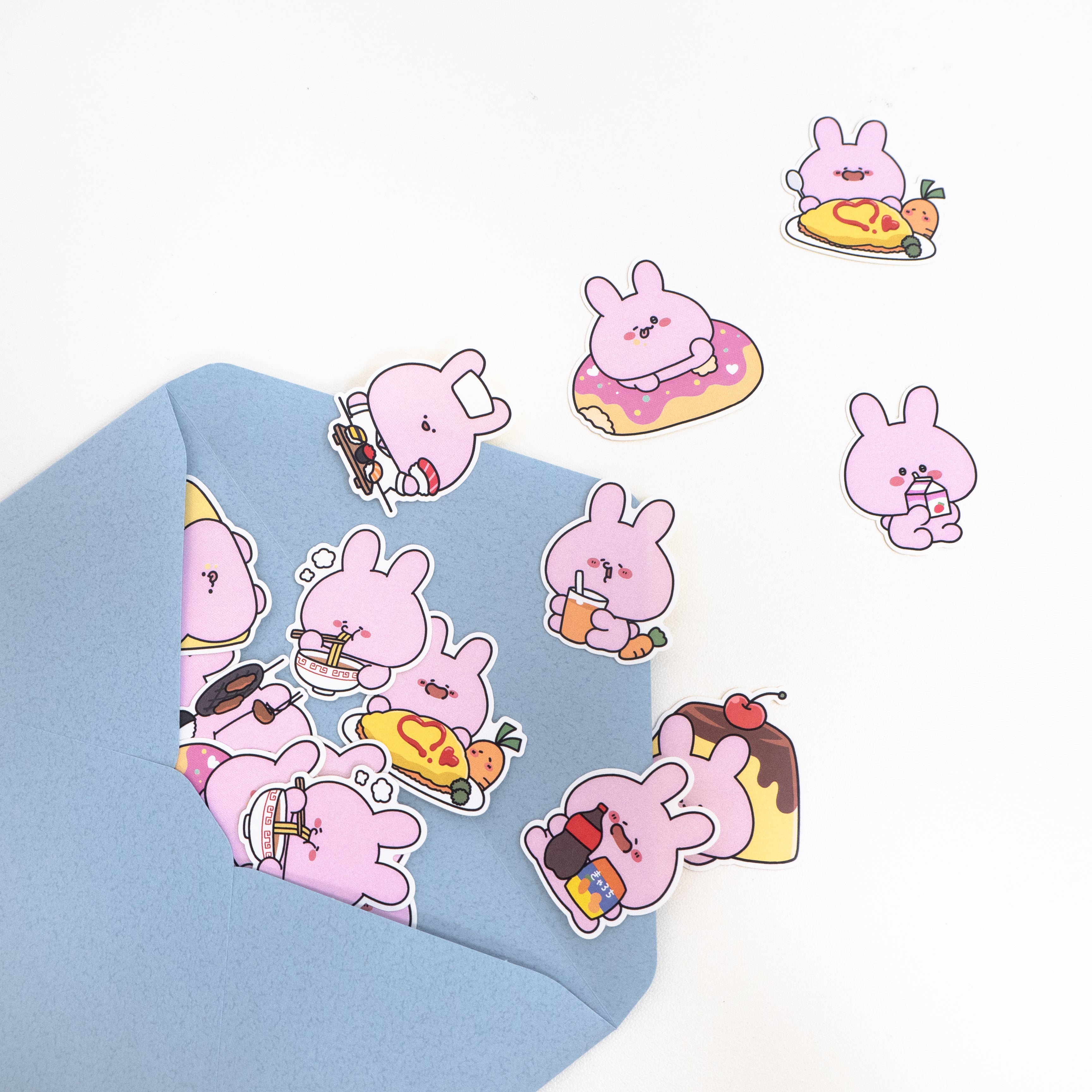 あさみみちゃん】フレークシール（おなかいっぱい