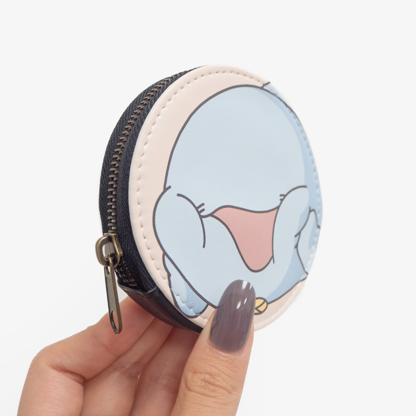 [Parent and child dolphin] Round coin case [shipped in early January]