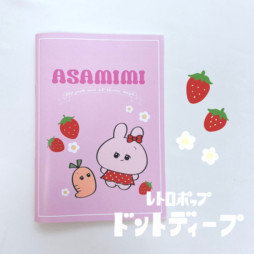 [Asamimi-chan] Carnet A5 (fraise) (rétro) [expédié mi-novembre]