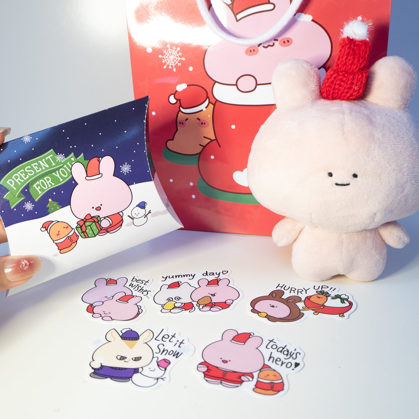 [Asamimi-chan] Christmas stickers (5 pieces)