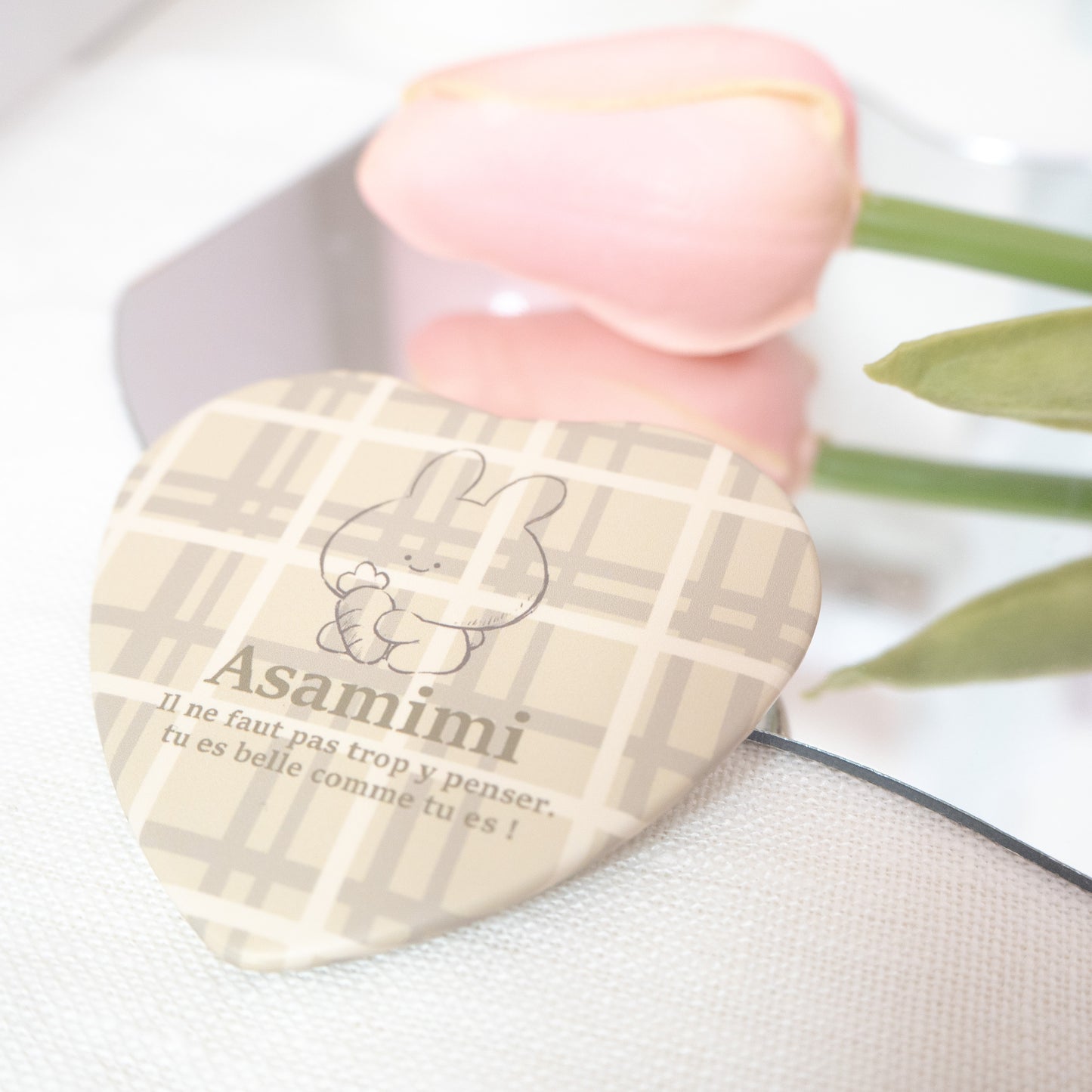[Asamimi-chan] Heart can badge (French girly)