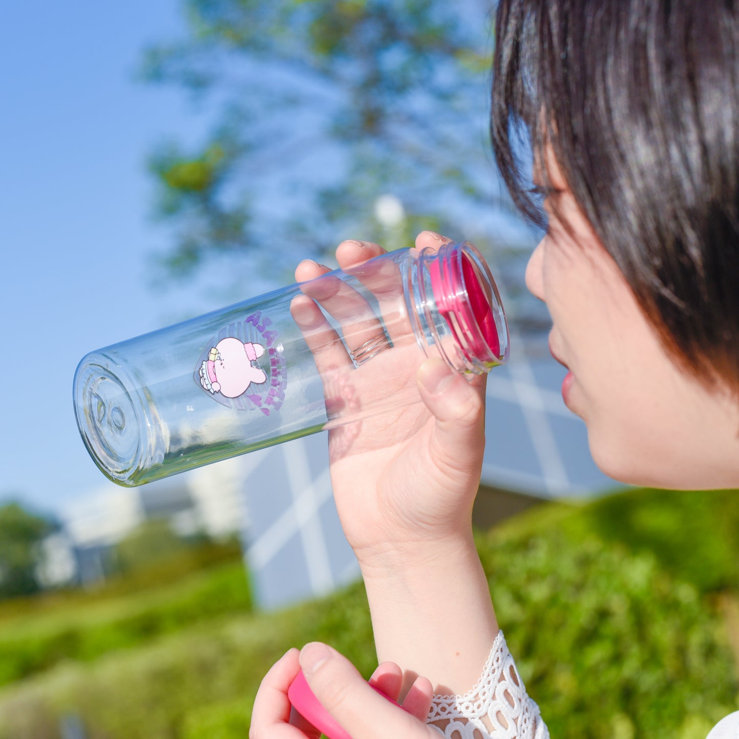[Asamimi-chan] Bottiglia trasparente da 500 ml [Su ordinazione]