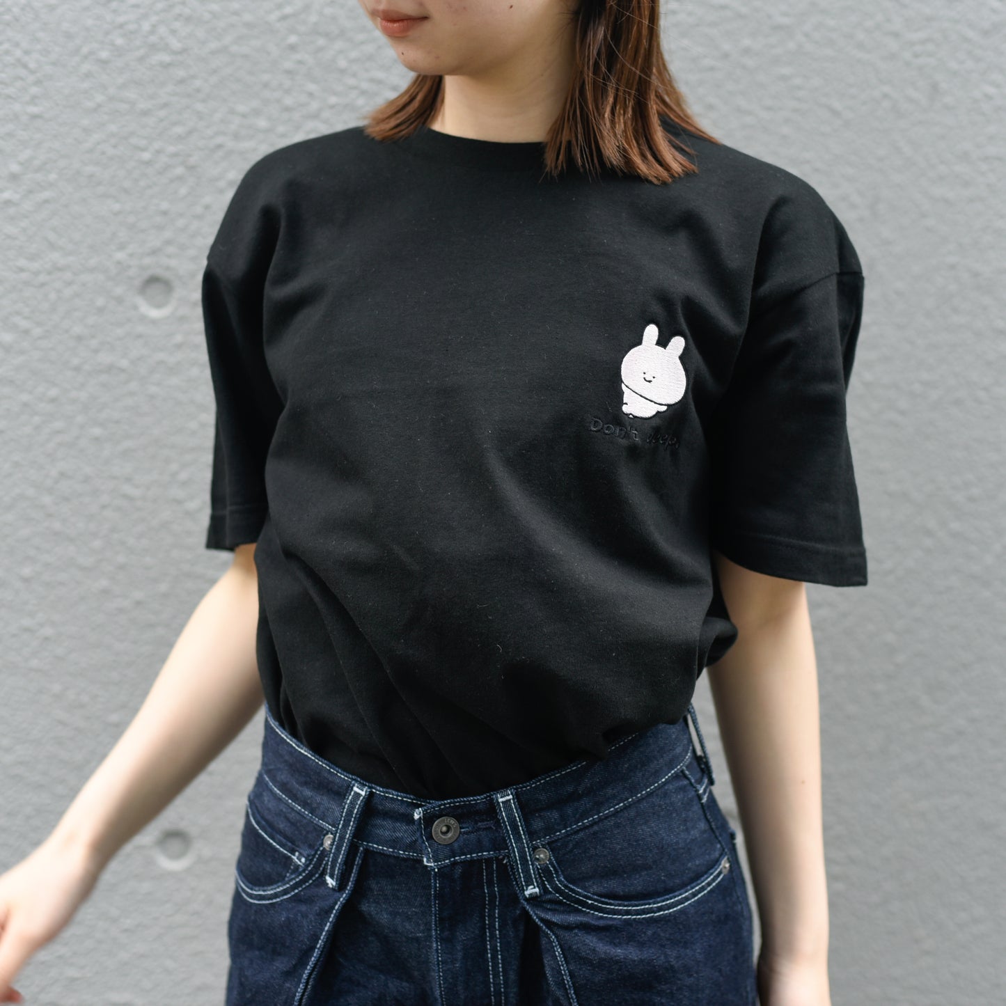 【あさみみちゃん】半袖刺繍Tシャツ（Don't deep)【受注生産】