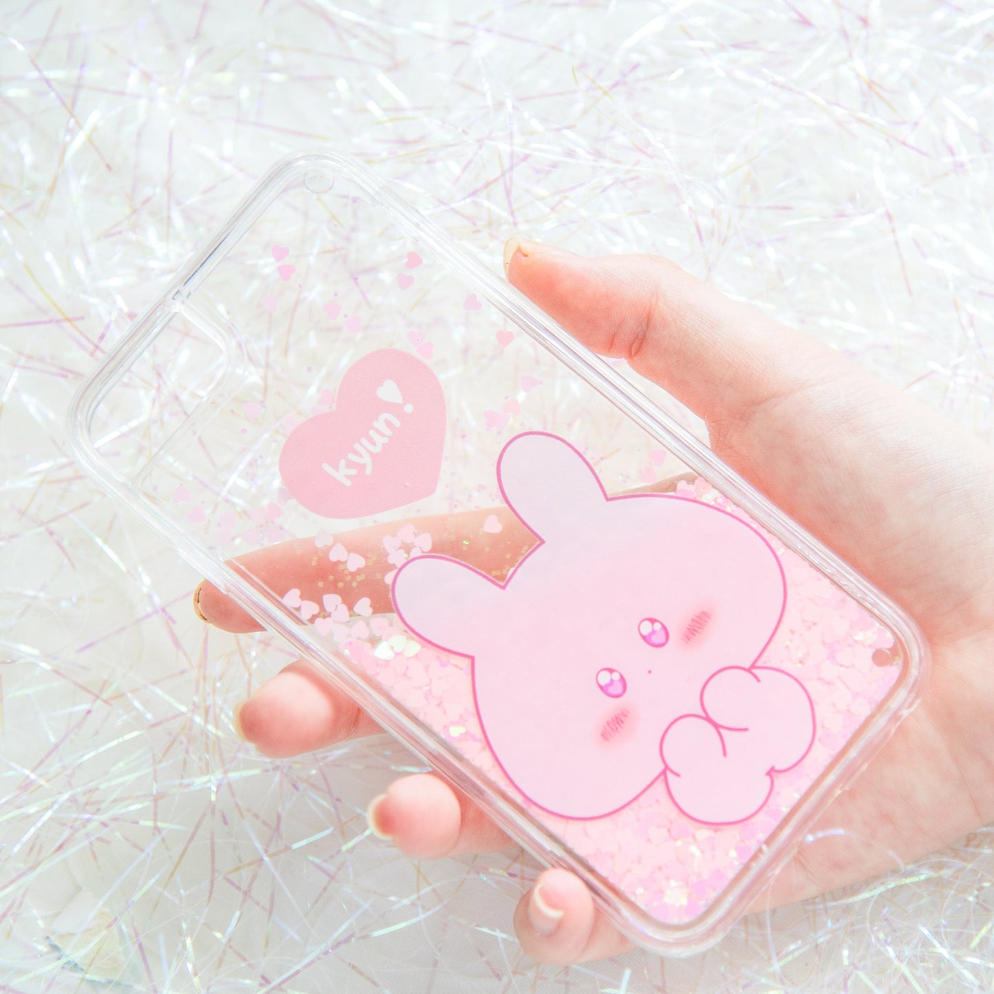 【あさみみちゃん】 iPhone11グリッターケース（きゅるみみ）